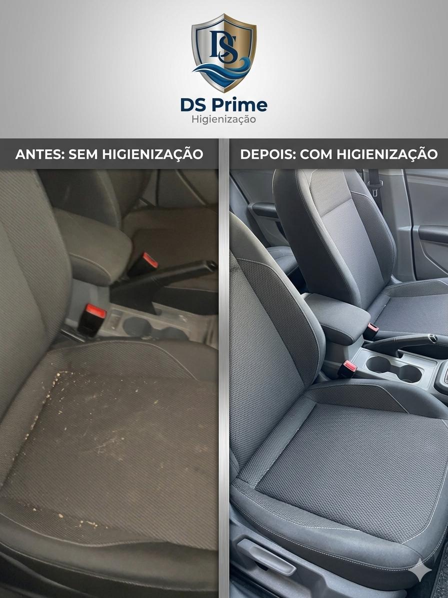 Interior automotivo antes e depois